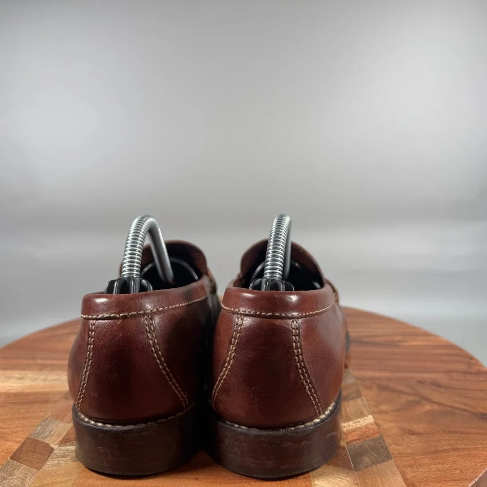 Cole Haan Women Brown Leather Bit Loafers Handsewn Moccasin Shoes 7.5 B Brazil